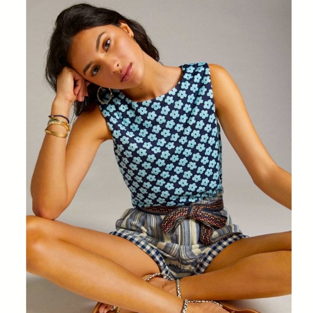 Eva Franco Jacquard Floral Top